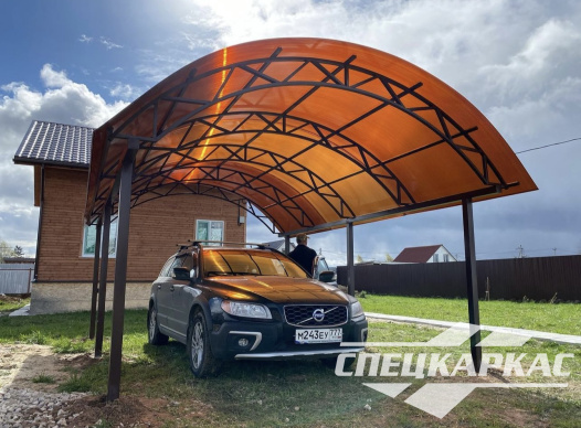 Навес для машины из поликарбоната №34 - фото 1302