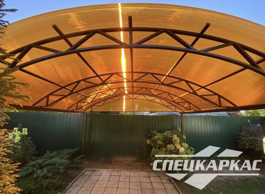 Навес из поликарбоната для дачи №93 - фото 1886