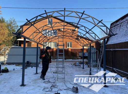 Навес для одного автомобиля 6х4 №54 - фото 1494