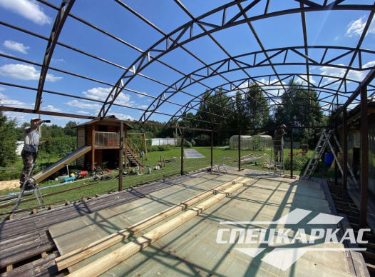 Навес из поликарбоната для бассейна №12 - фото 1085