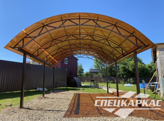 Навес для автомобиля из поликарбоната №20 - фото 1157